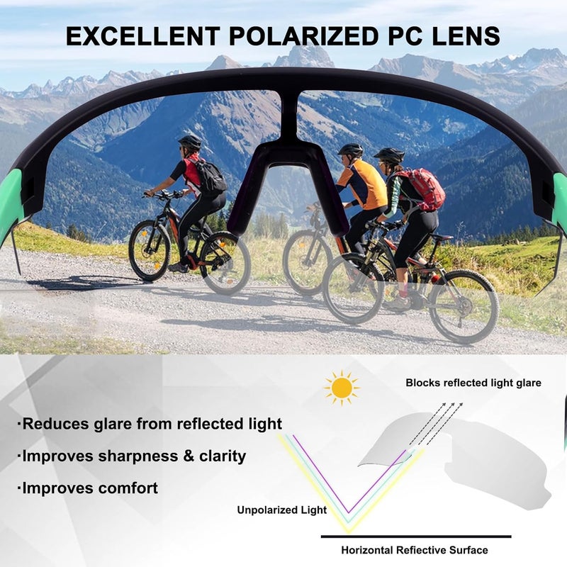 BangLong Polarized Sports Sunglasses for Men Women - UV Protection Sun Glasses for Running Baseball Cycling Bike Fishing - Image 2